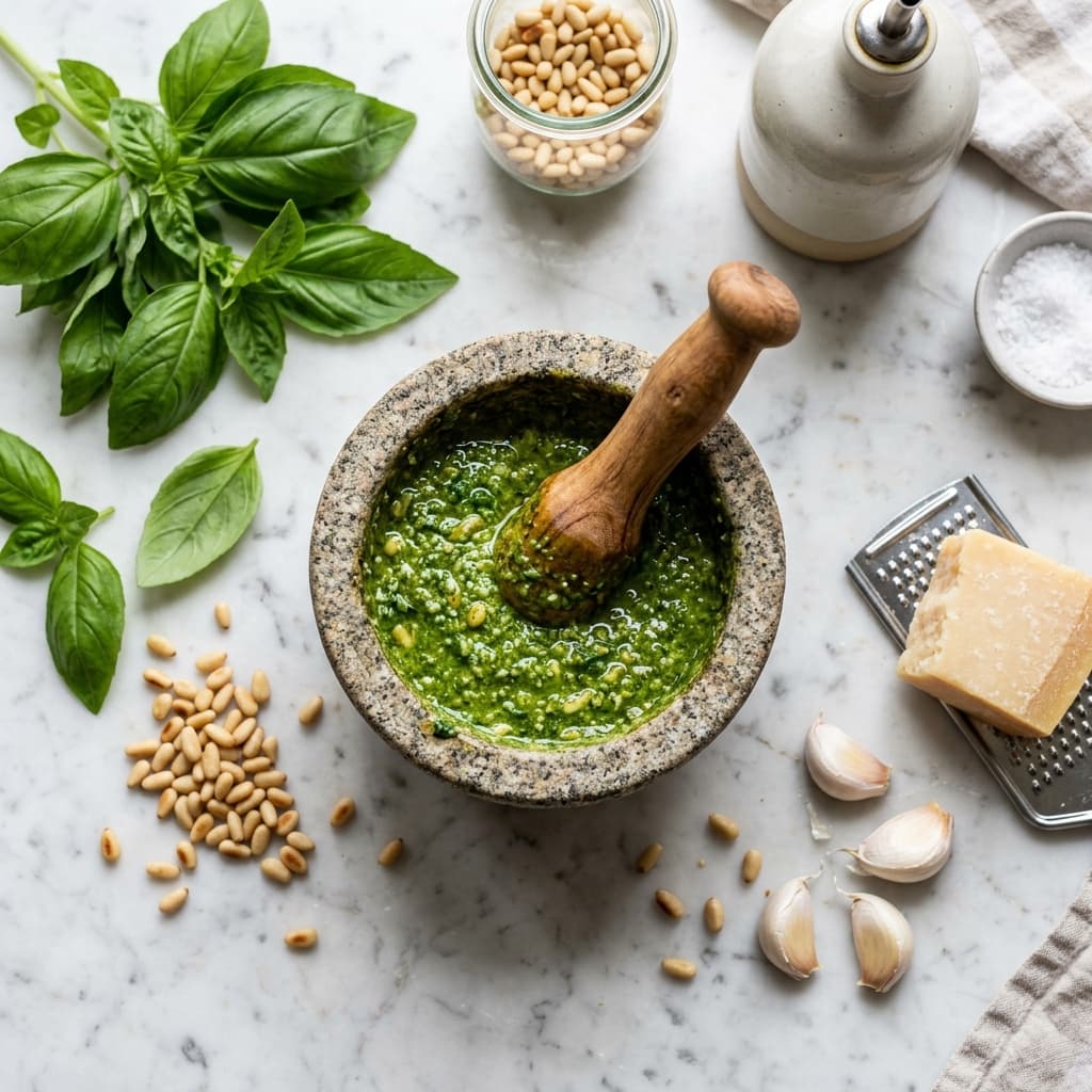 Molho Pesto de Manjericão Rápido
