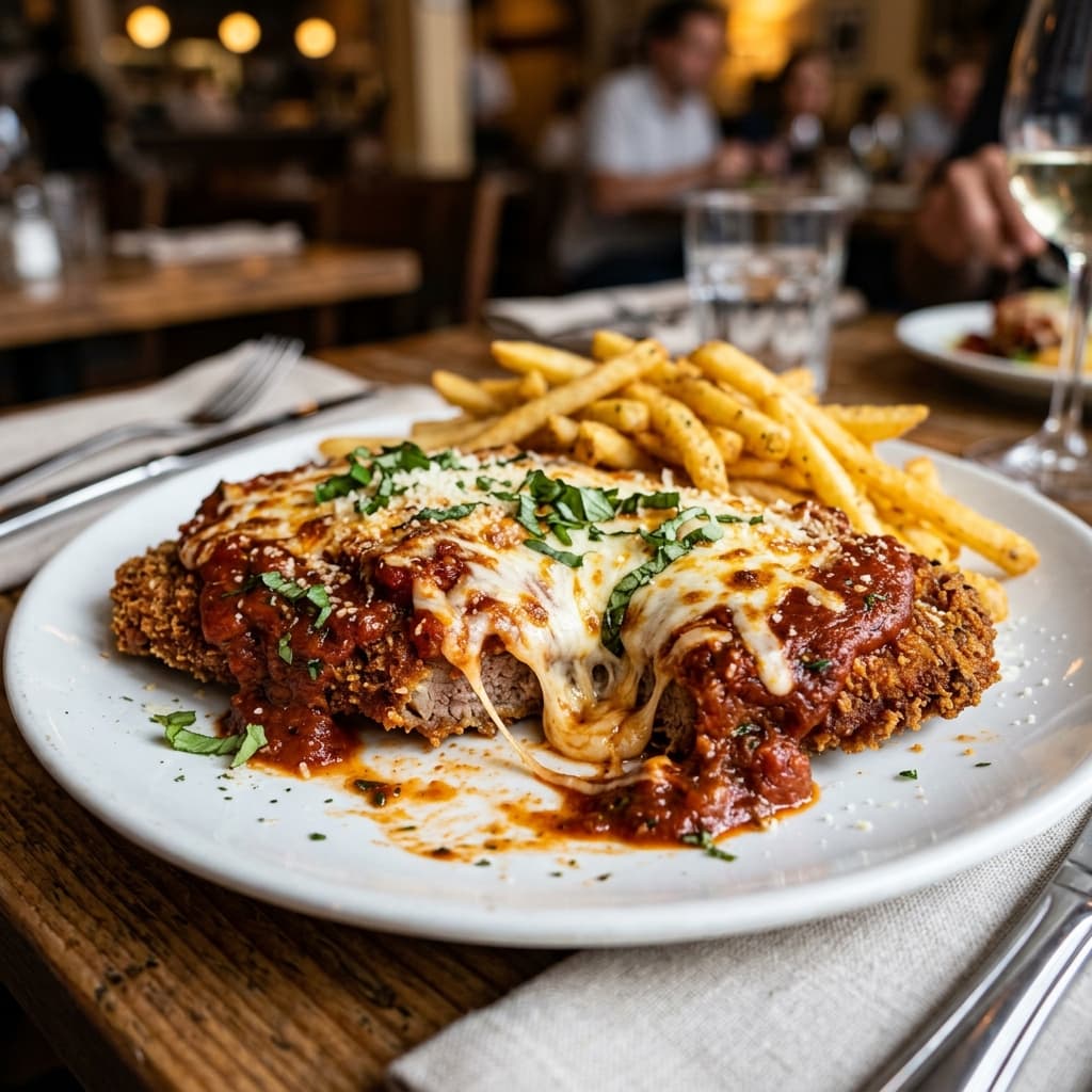 Bife à Parmegiana Clássico (Casquinha Que Não Descola)
