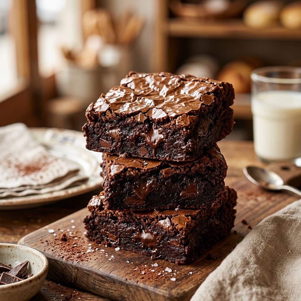Brownie Super Fudgy com Casquinha Brilhante