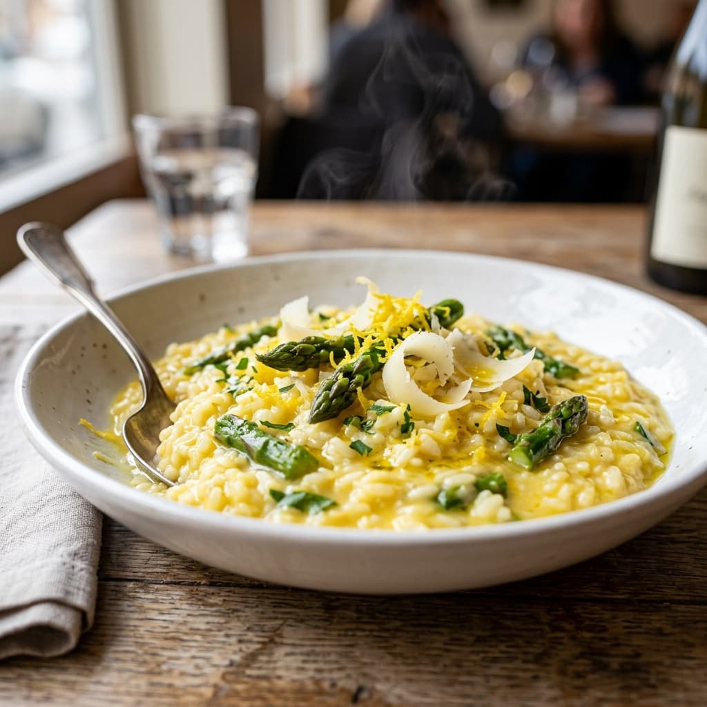 Risoto de Limão Siciliano com Aspargos Frescos
